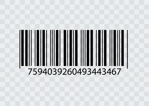 Barcode isolated on a transparent background